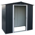 Abri de jardin en métal 9,16 m2 portes coulissantes ventilation