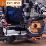 Scie à onglet coulissante multi-matériaux 255 mm 2000 W biseau 0–45° onglet 50–50°