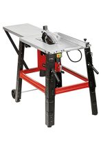 Scie circulaire sur table 2000 W lame 250 mm glissière de découpe table extensible et piètement repliable