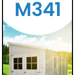 Abri de jardin en bois 8 m² avec fenêtres portes doubles et toiture étanche