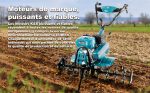 Motoculteur thermique 7 CV 108 cm 2 vitesses avant 1 marche arrière