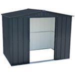 Abri de jardin métal 4,37 m² acier galvanisé portes coulissantes ventilation toit renforcé