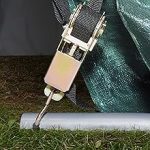 Tente garage 2,4×3,6 m bâche PE 450 N armature acier étanche protection UV vert