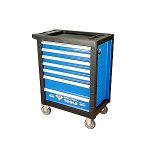 Chariot d’atelier 7 tiroirs avec 207 outils charge totale 400 kg verrouillage central roues avec freins