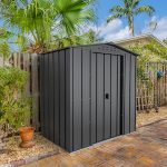 Abri de jardin métal 4,37 m² acier galvanisé portes coulissantes ventilation toit renforcé