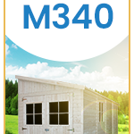 Abri de jardin en bois 8 m² avec fenêtres portes doubles et toiture étanche