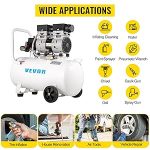 Compresseur d’air sans huile 50 L 750 W 230 V 8 bar 2 manomètres débit 170 L/min 1450 tr/min sur roues