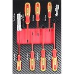 Servante d’atelier 12 tiroirs avec outils plan de travail bois et roulettes