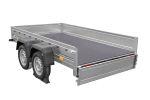 Remorque double essieu basculante UNITRAILER Garden Trailer 265/2 KIPP 264×150 cm 750 kg