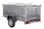 Remorque UNITRAILER Garden Trailer 200 Kipp avec capot 200×106 cm PTAC 750 kg