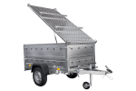 Remorque UNITRAILER Garden Trailer 200 Kipp avec capot 200×106 cm PTAC 750 kg