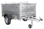 Remorque UNITRAILER Garden Trailer 200 Kipp avec capot 200×106 cm PTAC 750 kg
