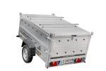 Remorque légère 200×125 UNITRAILER GARDEN 201 KIPP côtés BIS capot aluminium PTAC 750 kg