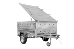 Remorque légère 200×125 UNITRAILER GARDEN 201 KIPP côtés BIS capot aluminium PTAC 750 kg