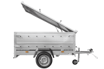 Remorque légère 200×125 UNITRAILER GARDEN 201 KIPP côtés BIS capot aluminium PTAC 750 kg