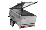 Remorque légère 200×125 UNITRAILER GARDEN 201 KIPP côtés BIS capot aluminium PTAC 750 kg