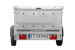 Remorque légère 200×125 UNITRAILER GARDEN 201 KIPP côtés BIS capot aluminium PTAC 750 kg