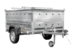 Remorque légère 200×125 UNITRAILER GARDEN 201 KIPP côtés BIS capot aluminium PTAC 750 kg