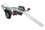 Remorque moto UNITRAILER RIDER 1 2256×1110 mm, PTAC 350–450 kg, rail acier, non freinée