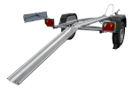 Remorque moto UNITRAILER RIDER 1 2256×1110 mm, PTAC 350–450 kg, rail acier, non freinée