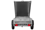 Remorque simple essieu UNITRAILER Garden Trailer 150 KIPP 150×106 capot aluminium