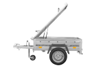 Remorque simple essieu UNITRAILER Garden Trailer 150 KIPP 150×106 capot aluminium