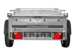Remorque simple essieu UNITRAILER Garden Trailer 150 KIPP 150×106 capot aluminium