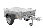Remorque simple essieu UNITRAILER Garden Trailer 150 KIPP 150×106 capot aluminium