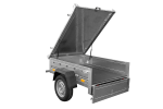 Remorque simple essieu UNITRAILER Garden Trailer 150 KIPP 150×106 capot aluminium