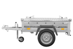 Remorque simple essieu UNITRAILER Garden Trailer 150 KIPP 150×106 capot aluminium