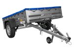 Remorque sur ressorts UNITRAILER Garden 201/R KIPP 200×125 châssis H-0 bâche bleue 750 kg