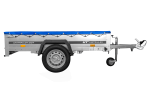 Remorque sur ressorts UNITRAILER Garden 201/R KIPP 200×125 châssis H-0 bâche bleue 750 kg