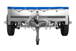 Remorque sur ressorts UNITRAILER Garden 201/R KIPP 200×125 châssis H-0 bâche bleue 750 kg