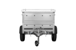 Remorque un essieu 150×106 UNITRAILER GARDEN 150 KIPP ridelles supplémentaires capot aluminium PTAC 750 kg