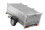 Remorque un essieu 230×125 UNITRAILER GARDEN 230 KIPP côtés BIS capot aluminium PTAC 750 kg