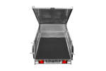 Remorque un essieu 230×125 UNITRAILER GARDEN 230 KIPP côtés BIS capot aluminium PTAC 750 kg