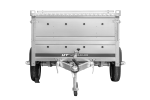 Remorque un essieu 230×125 UNITRAILER GARDEN 230 KIPP côtés BIS capot aluminium PTAC 750 kg