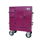 Malle de concours Midi Pourpre 137,5x100x60 cm acier laqué 2 selles 3 tiroirs