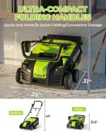 Scarificateur électrique 2 en 1 33 cm avec réglage de profondeur 4 positions et bac 55 L
