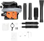 Souffleur de feuilles thermique sac à dos 65 cc 2 temps 3,6 HP