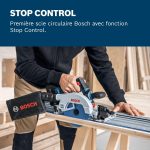 Scie circulaire sans fil 18 V 57 mm avec butée longitudinale et rail de guidage 440 mm