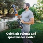 Souffleur de feuilles sans fil 20 V avec batterie et chargeur 410 CFM