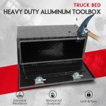 Boîte à outils pour camionnette aluminium noir 91,44 cm verrouillable
