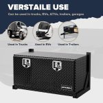 Boîte à outils pour pickup 91,44 cm aluminium noir étanche