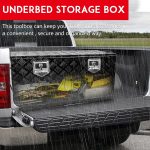 Boîte à outils pour camionnette aluminium noir 91,44 cm verrouillable