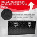 Boîte à outils pour camionnette aluminium noir 91,44 cm verrouillable