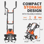 Motoculteur électrique filaire 35,6 cm 12 A