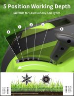 Scarificateur électrique 40,6 cm avec sac de collecte et réglage 5 positions