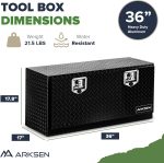 Boîte à outils pour pickup 91,44 cm aluminium noir étanche