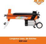 Fendeur de bûches électrique 6 tonnes 52 cm 2200 W 230 V